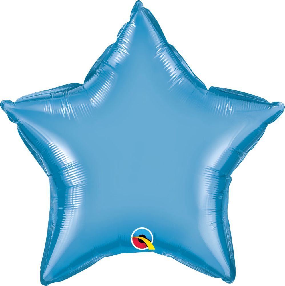 20" Chrome Blue Star Balloon