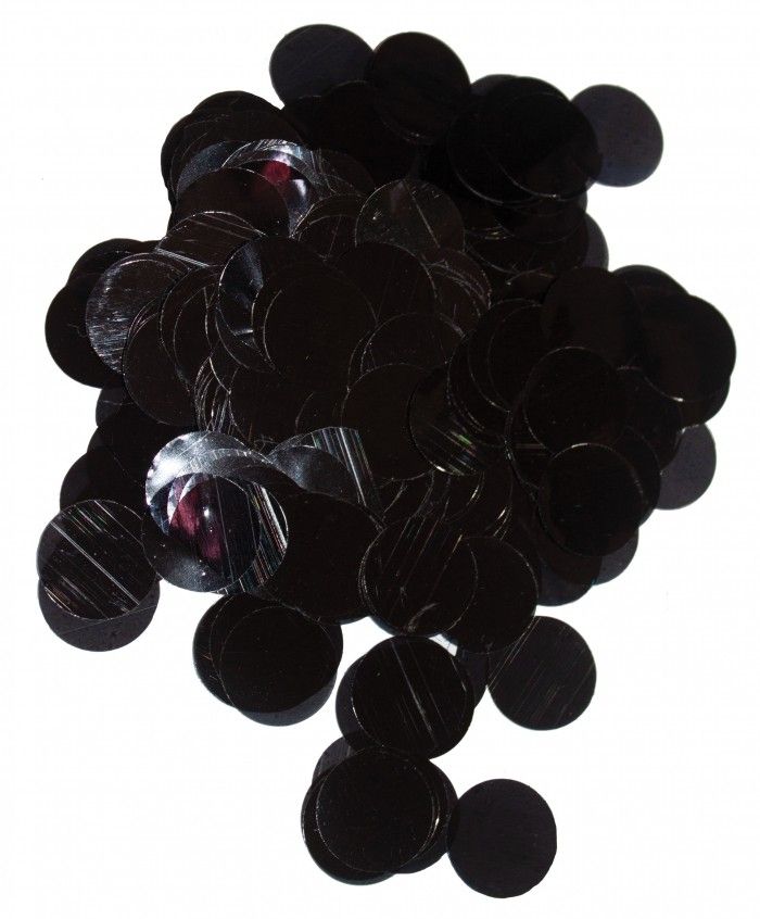 2.5cm Foil Confetti Dots Black (22g)