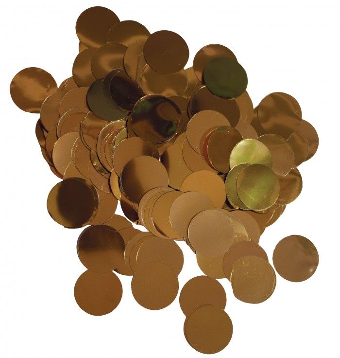 2.5cm Foil Confetti Dots Gold (22g)