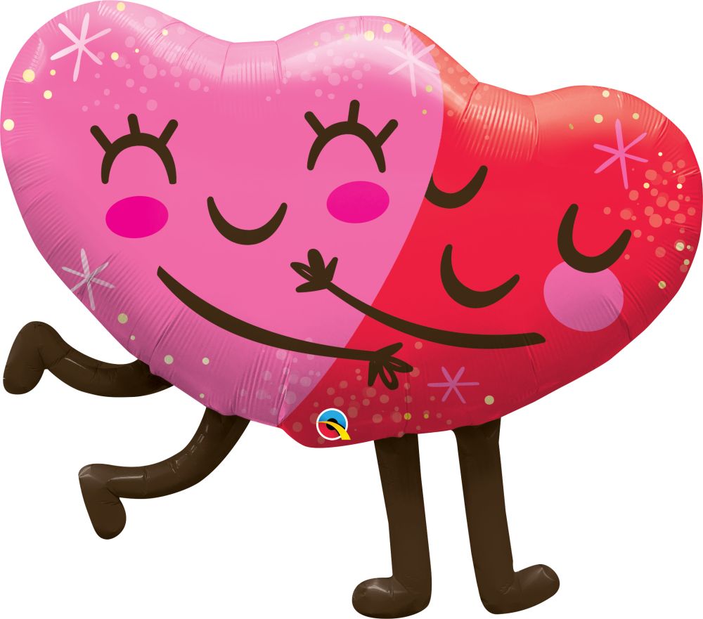 36" Hugging Hearts Balloon