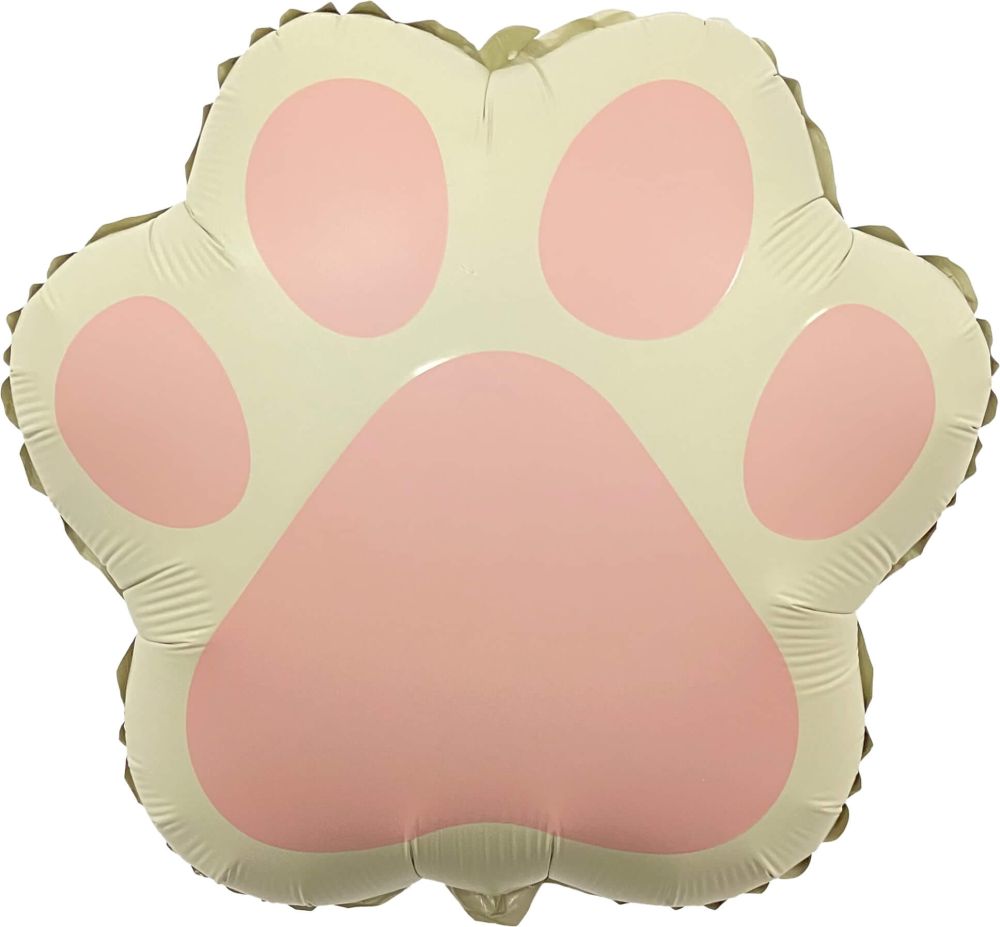 20" Matte Pink Dog Paw Balloon