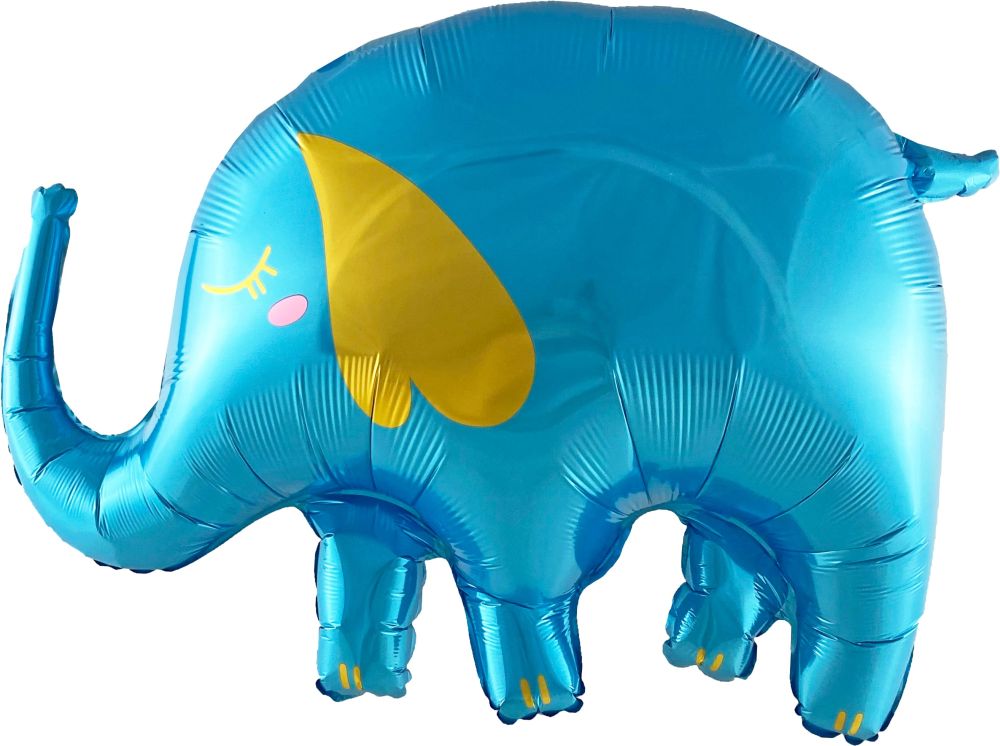 26" Elephant Baby Blue Balloon