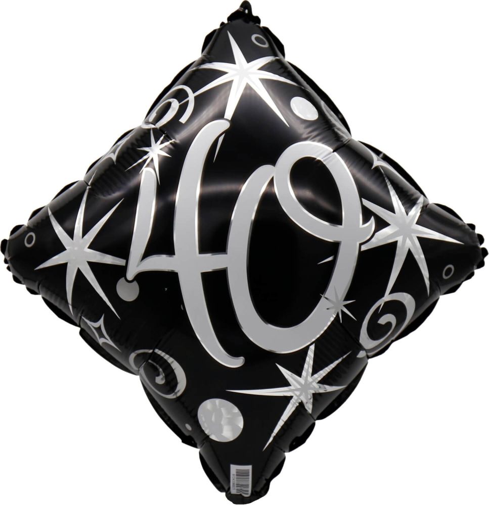 18" 40 Elegant Sparkles and Swirls Balloon Airise