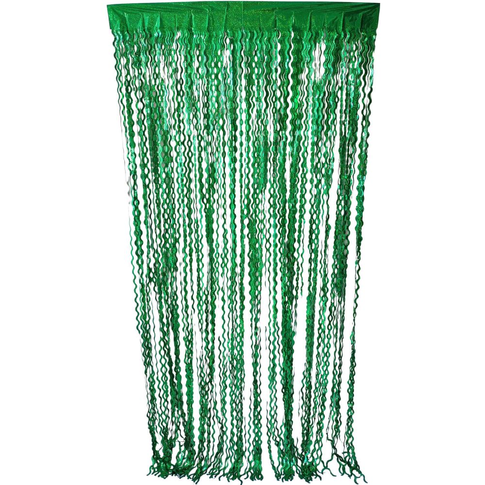 6.5ft x 3.25ft Wave Curtain - Green