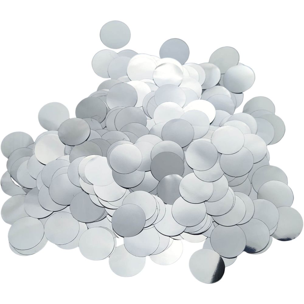 Confetti 200 g - 1.5cm Metallic Silver