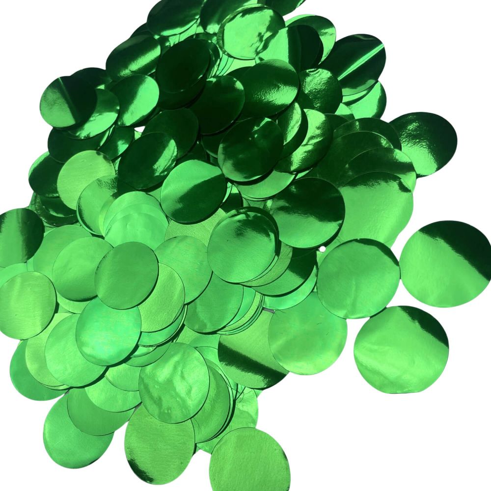 Confetti 200 g - 2.5cm Metallic Green