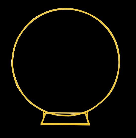 6.5 ft Round Metal Balloon Frame Gold
