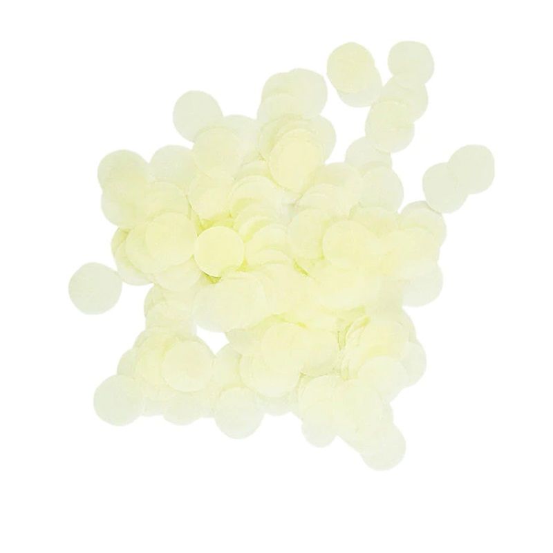 2.5cm Paper Confetti Dots Ivory (15g)