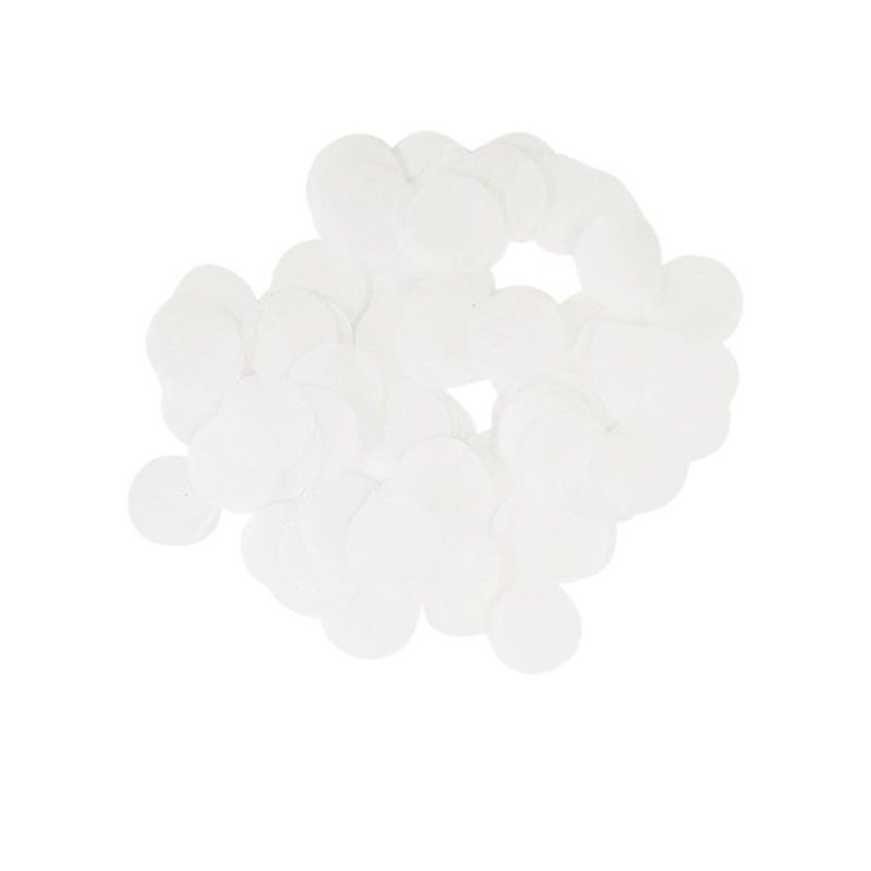 1cm Paper Confetti Dots White (15g)