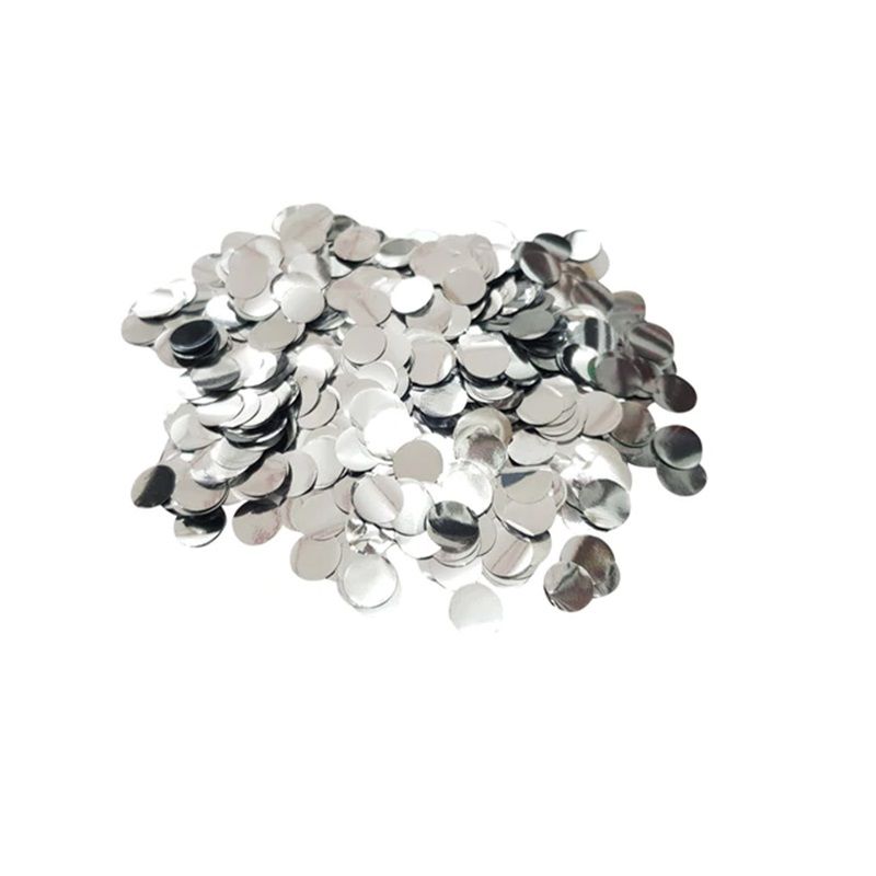 2.5cm Foil Confetti Dots Silver (15g)