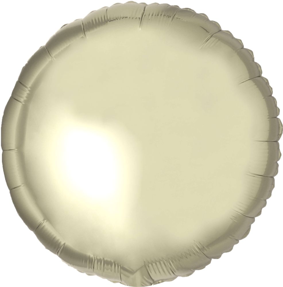 68" White Gold Circle Balloon
