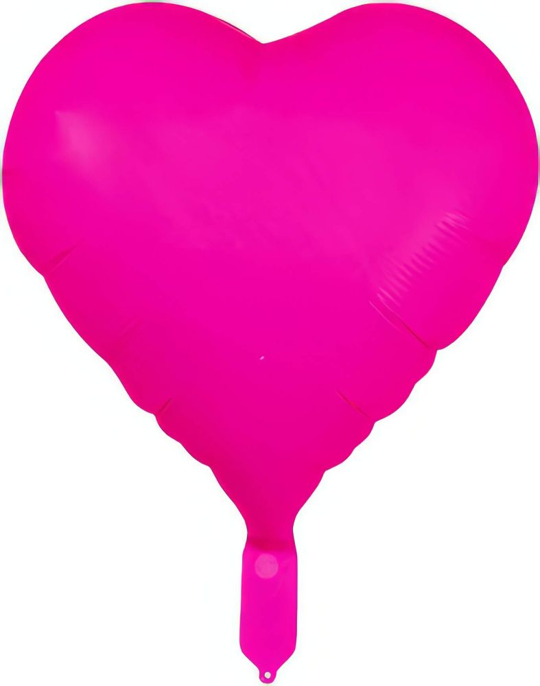 18" Neon Fuchsia Heart (non-packaged) Balloon