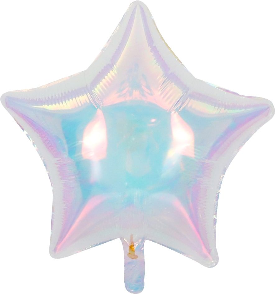 32" Iridescent Clear Star Balloon (air only)