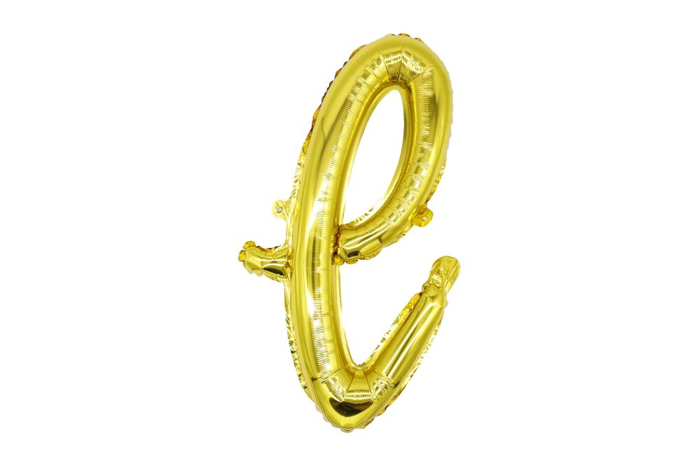 20" Gold Script Letter L Balloon