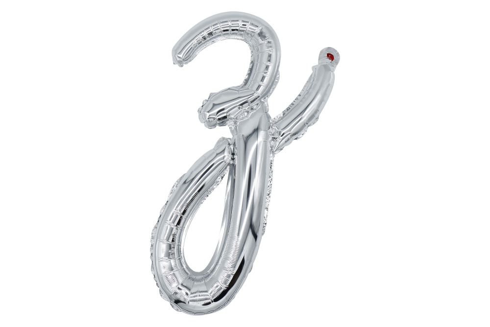 20" Silver Script Letter Z Balloon