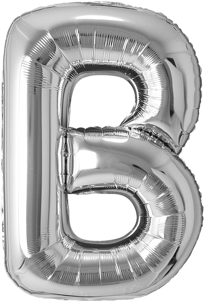 34" Silver Letter B Airise Balloon