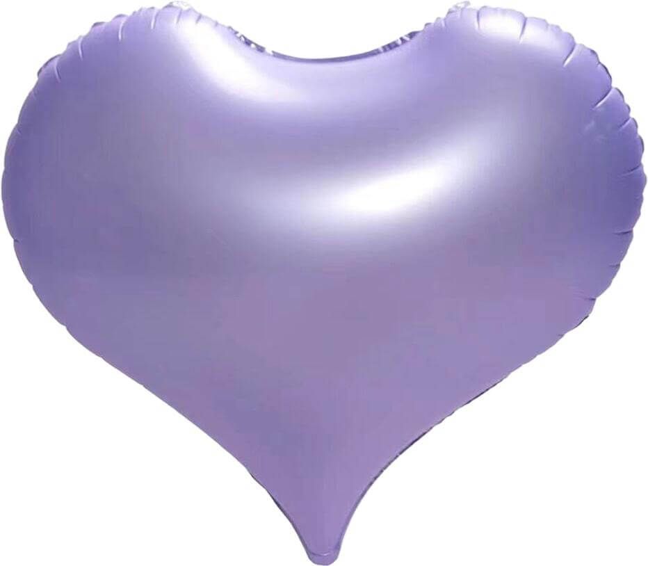 22" Matte Lilac Heart Balloons