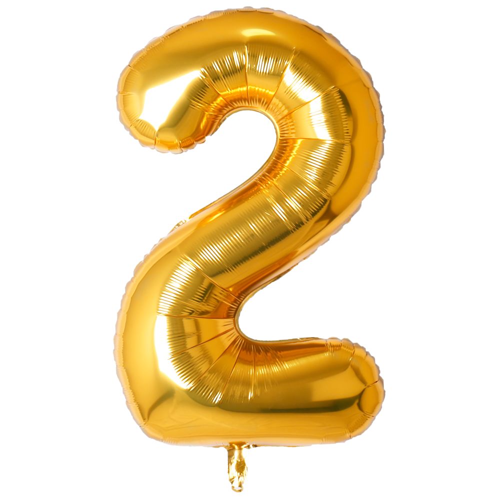 34" Gold Number 2 Airise Balloon