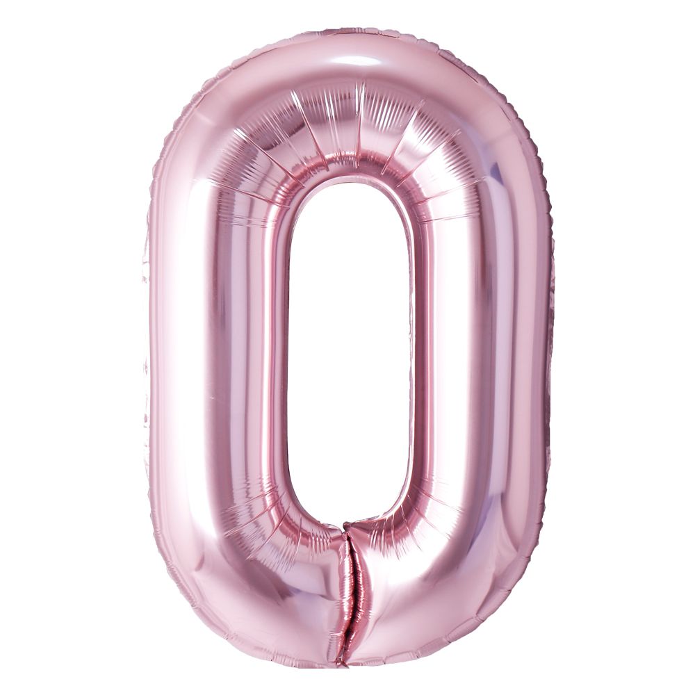34" Rose Gold Number 0 Airise Balloon