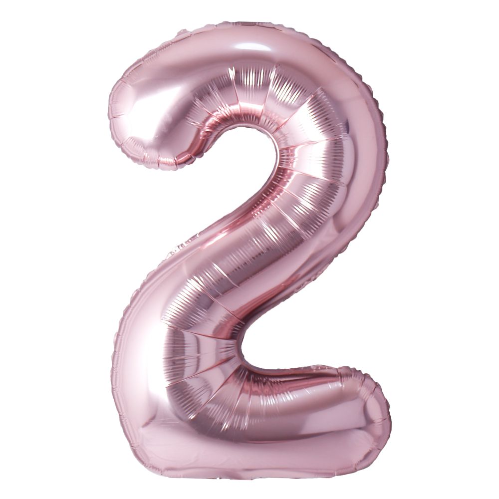 34" Rose Gold Number 2 Airise Balloon