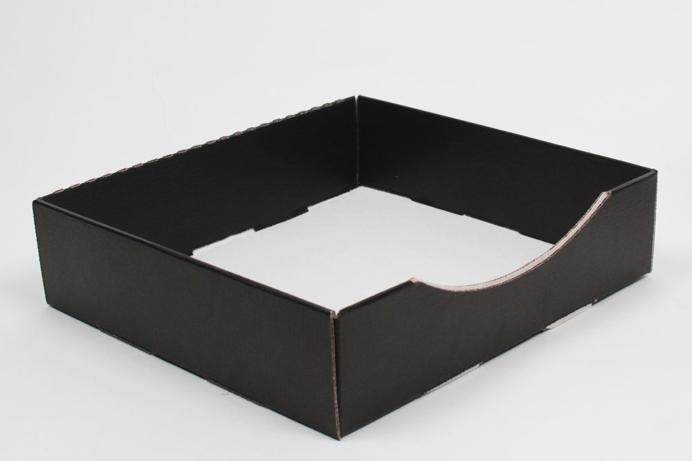 Balloon Gift Tray Single Cutaway Black (15pcs)
