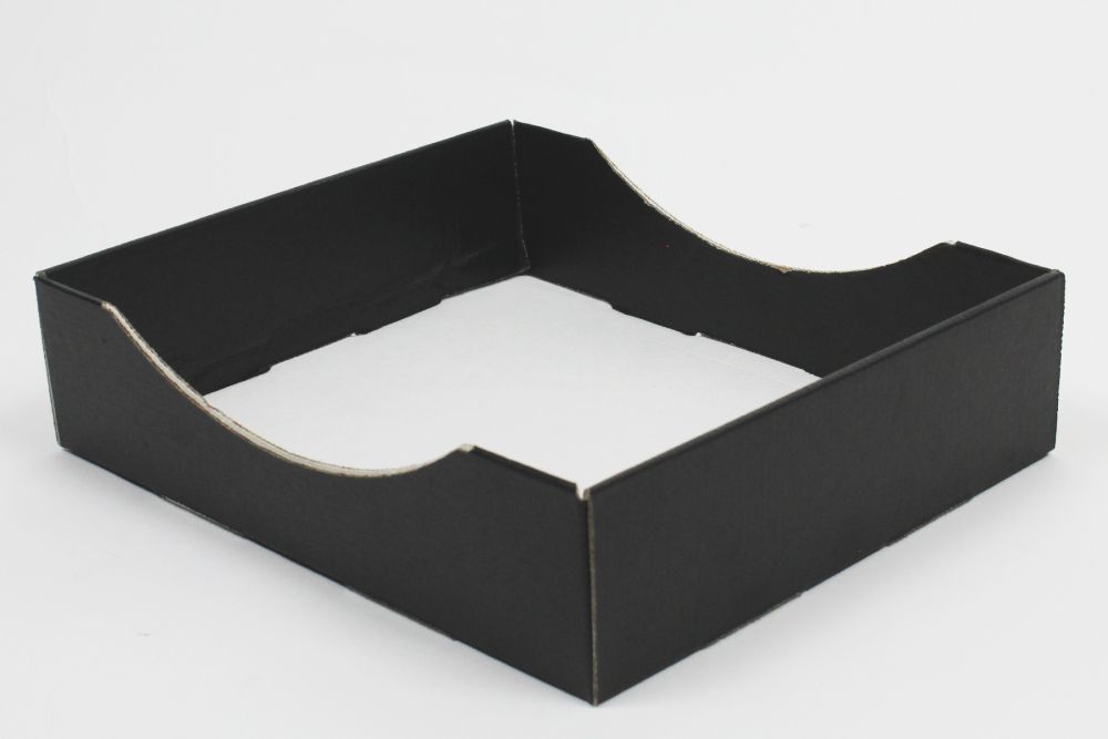 Balloon Gift Tray Double Cutaway Black (15pcs)