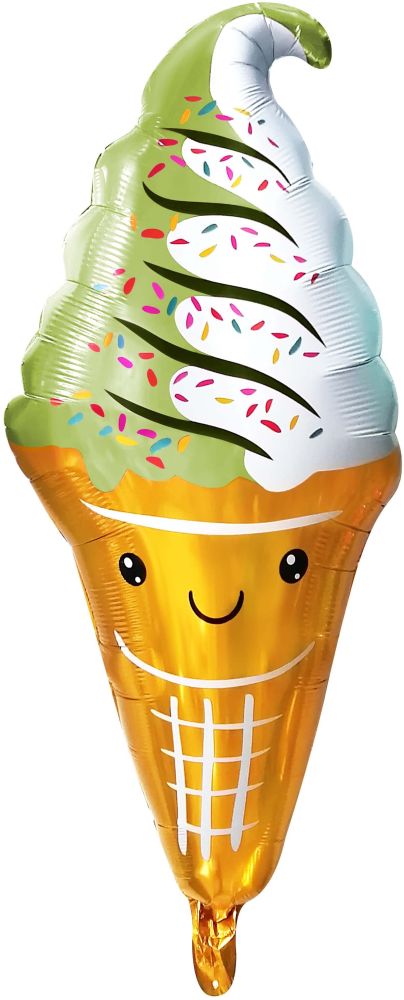 32" Green Ice Cream Balloon