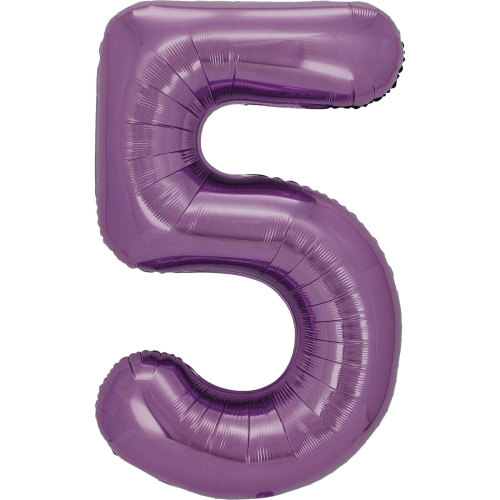 34" Lilac Number 5 Balloon