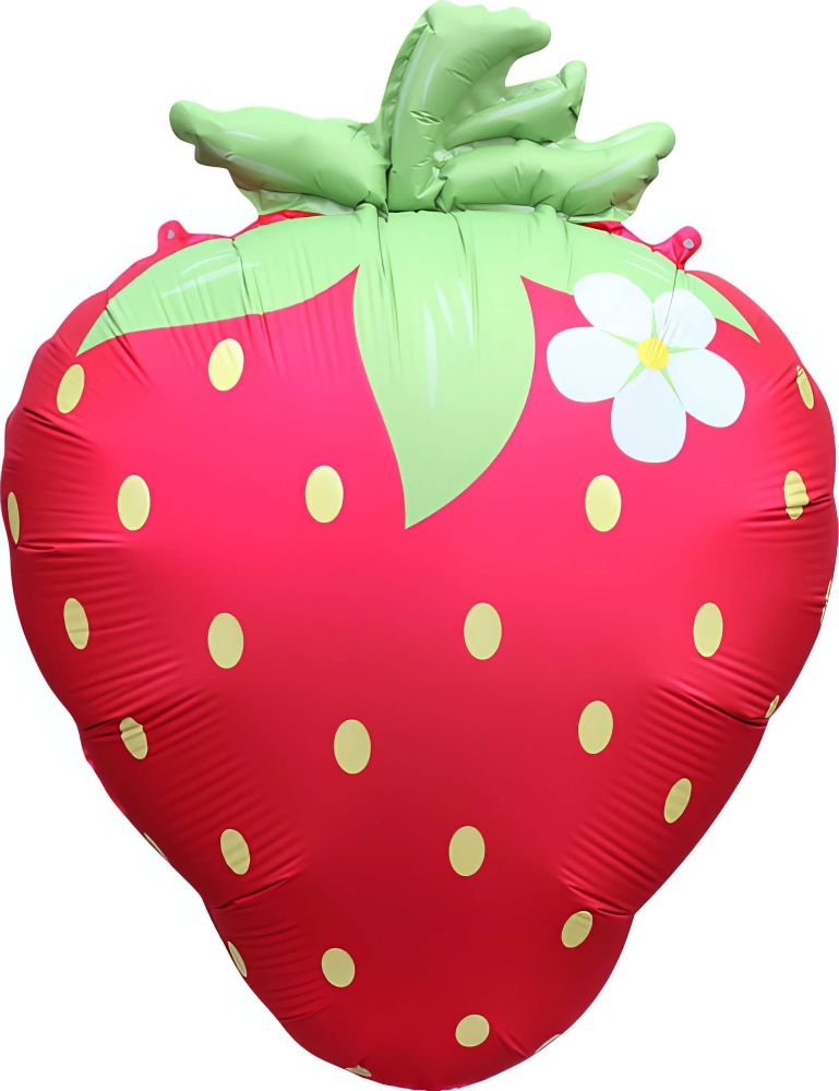 25" Matte Red Strawberry Balloon