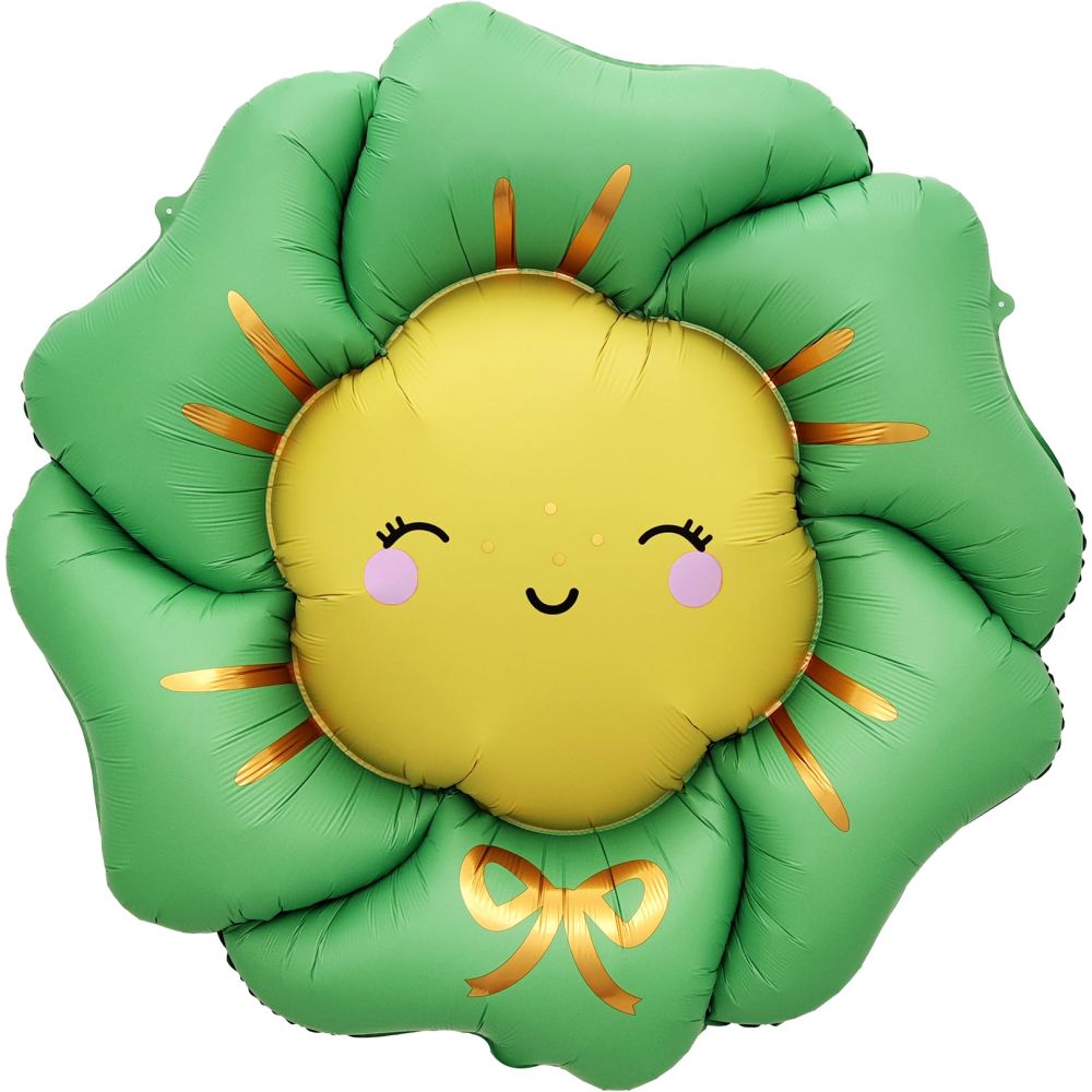 40" Green Kawaii Flower Balloon
