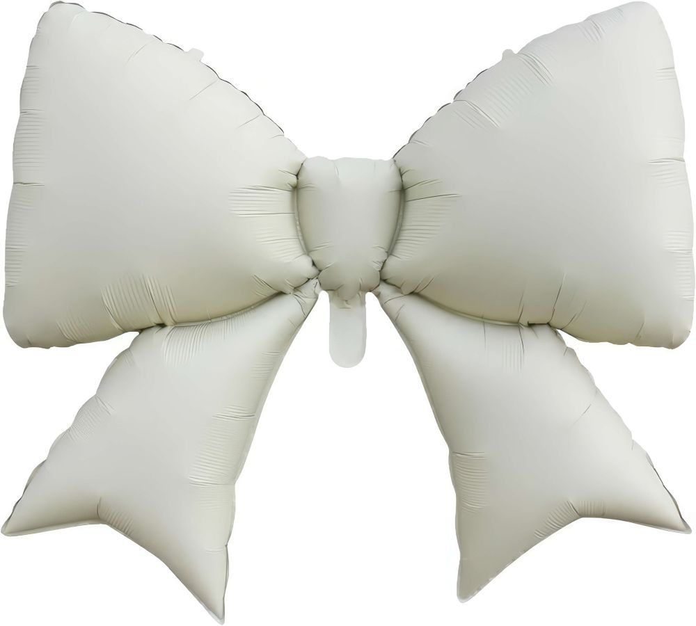 38" Matte White Bow Balloon