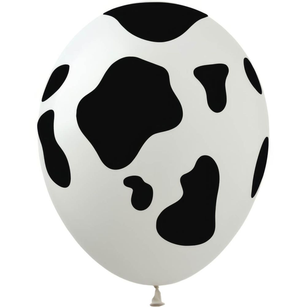 05" Cow Print White (50pcs) Balloons