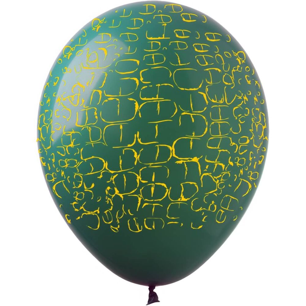 12" Snake Skin Green (50pcs) Balloons