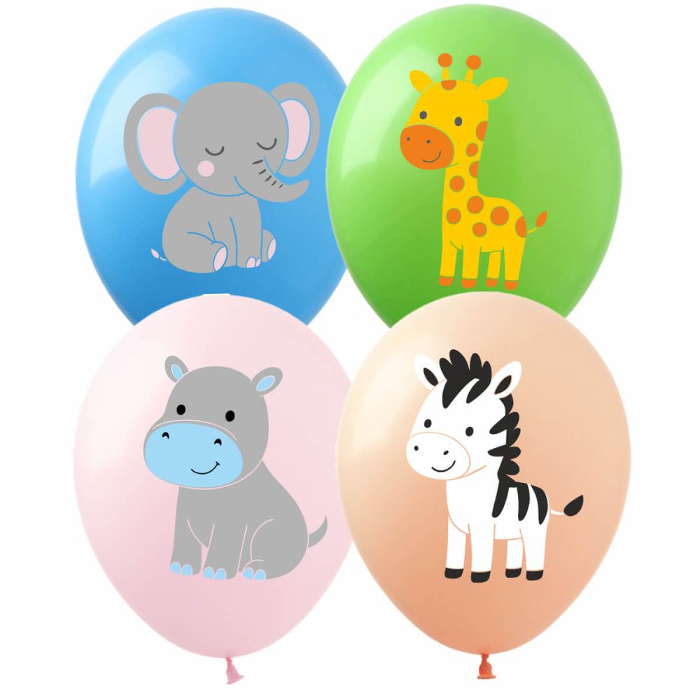 12" Safari Animals (50pcs) Balloons