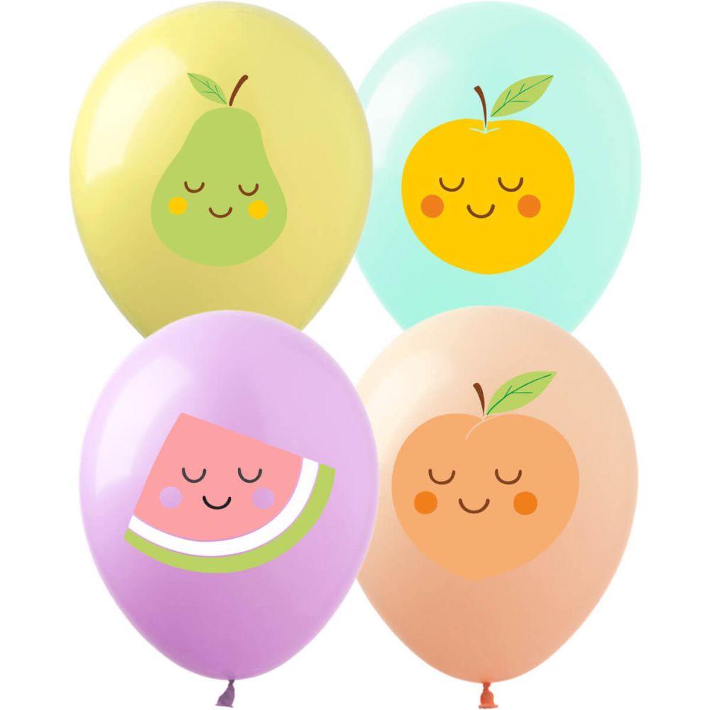 12" Pear Peach Water Melon Assortment (50pcs) Balloons
