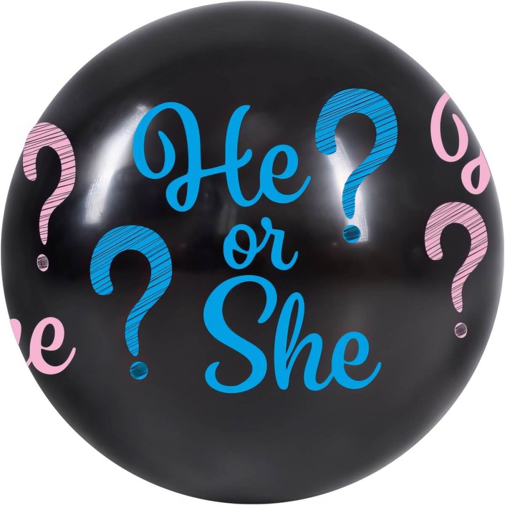 36" Gender Reveal He or She? (1pcs) Balloons