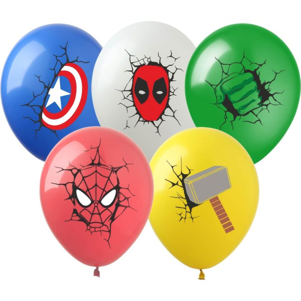 12" Marvel Superheroes Assortment (50pcs) Balloons