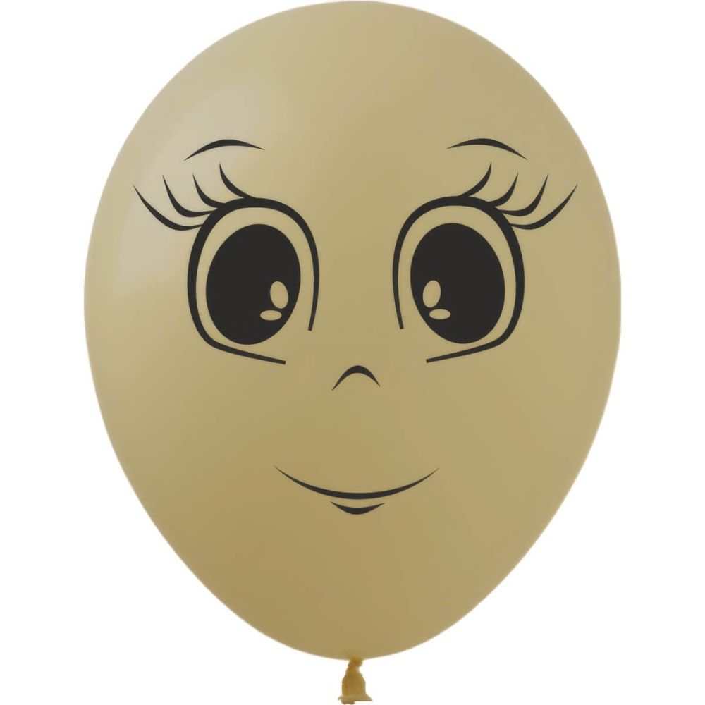 05" Feminim Face Mocha (50pcs) Balloons