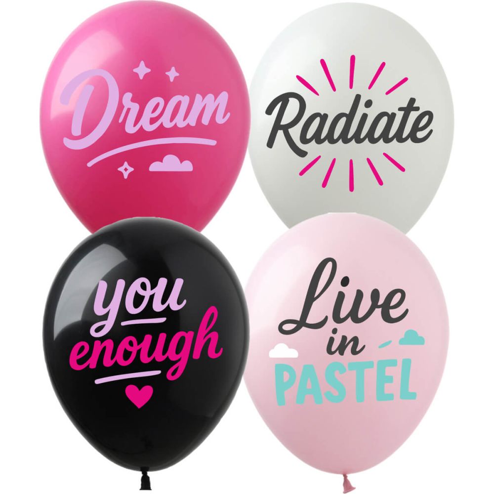 12" Live Radiate Dream Assortment (50pcs) Balloons