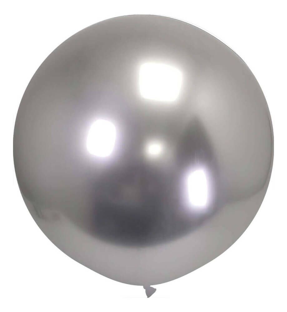 21" Polished Silver (2pcs) ProLatex Balloons