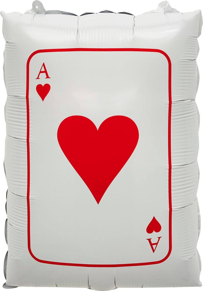 22" Ace of Hearts Casino Card Balloon