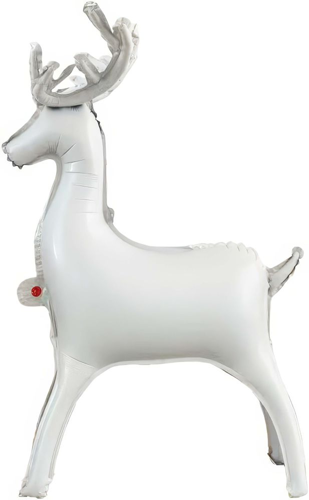 32" Standing Reindeer White Balloon