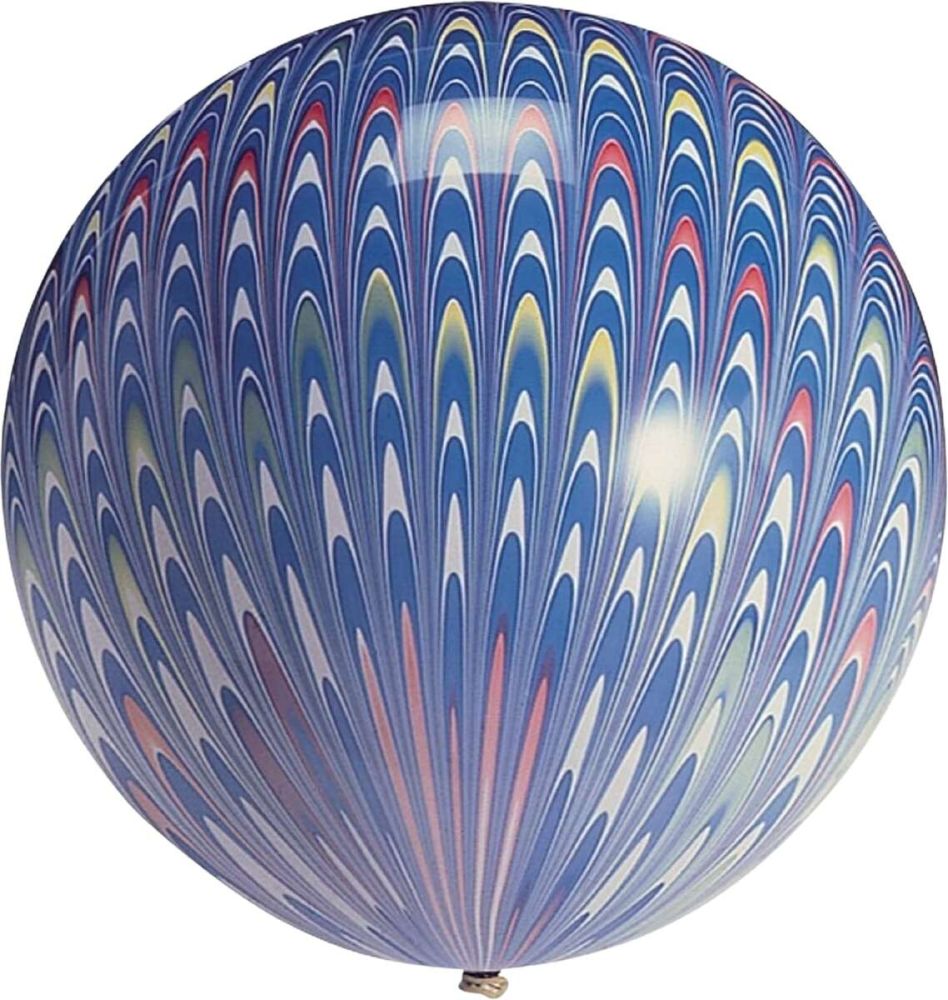 18" Agate Peacock Blue (10pcs) Latex Balloons