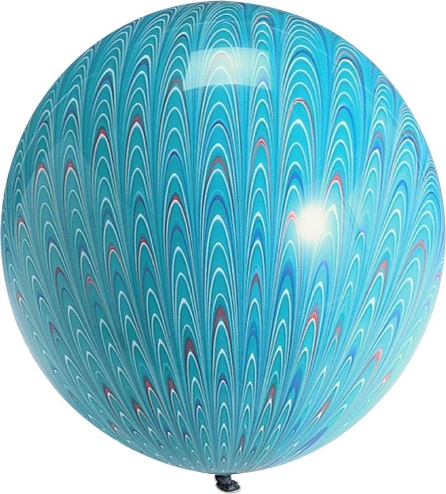 18" Agate Peacock Green (10pcs) Latex Balloons