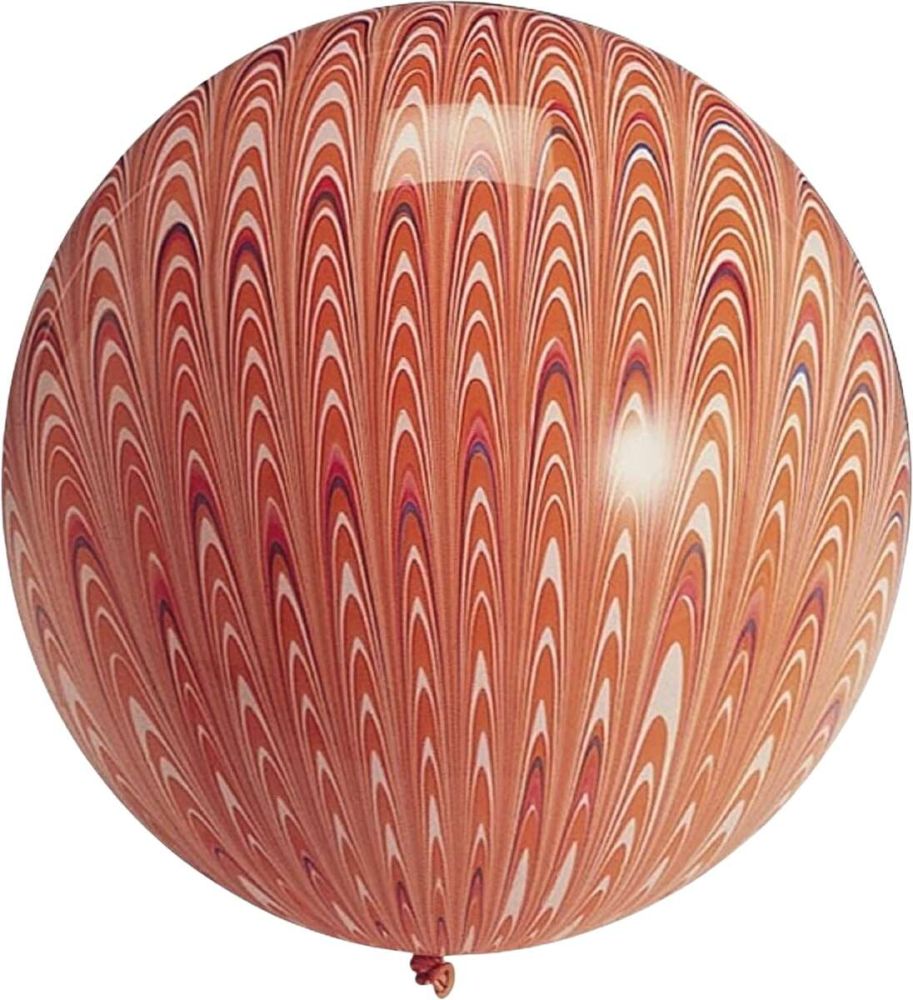 18" Agate Peacock Orange (10pcs) Latex Balloons