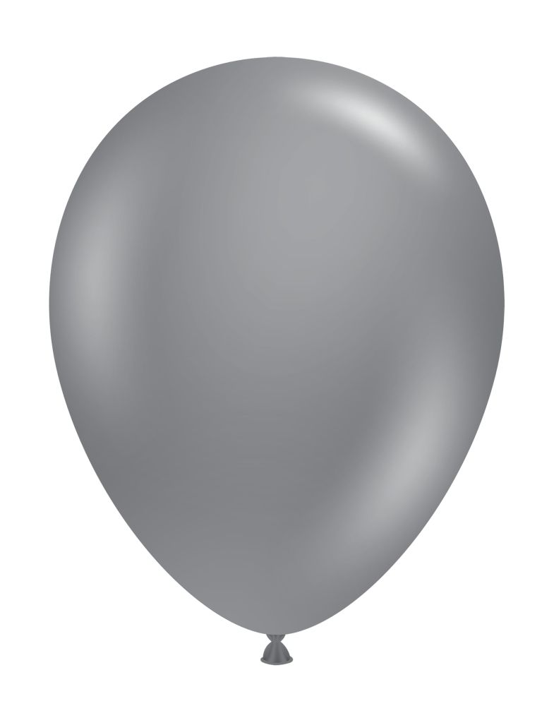 17" Gray Smoke (50pcs) TufTex Balloons