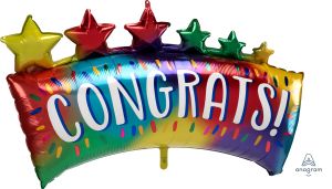 SuperShape Congrats Star Banner Balloon