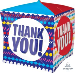 UltraShape Cubez Thank You Streamers Balloon