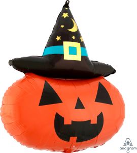 SuperShape Witchy Pumpkin Balloon
