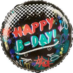 Jumbo Skater Party Happy Bday Balloon